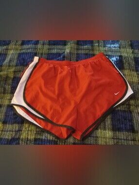 Nike Women’s Red and White Athletic Running Shorts